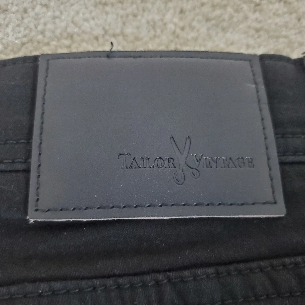 Tailor Vintage Men's Black Denim Shorts Size 36 Greenwich Slim Fit NWTGS